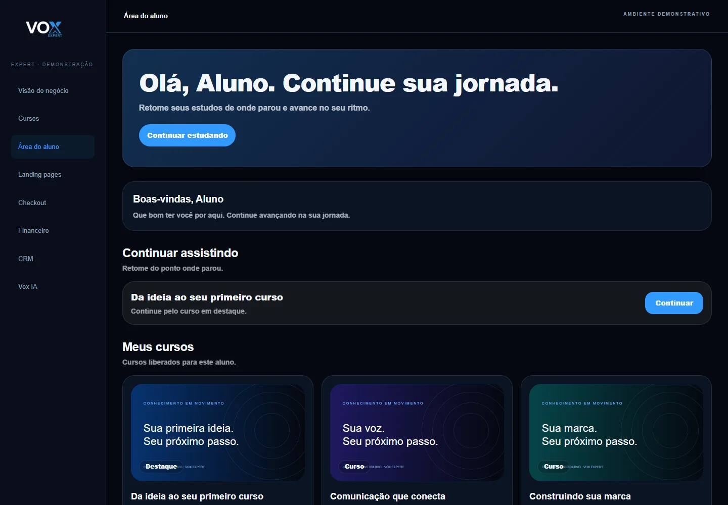 Área do aluno